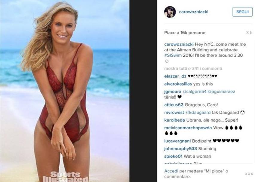 Il risultato  un capolavoro e le atlete, la Wozniacki in testa, non perdono tempo a inserire alcuni scatti nei propri profili sui social network